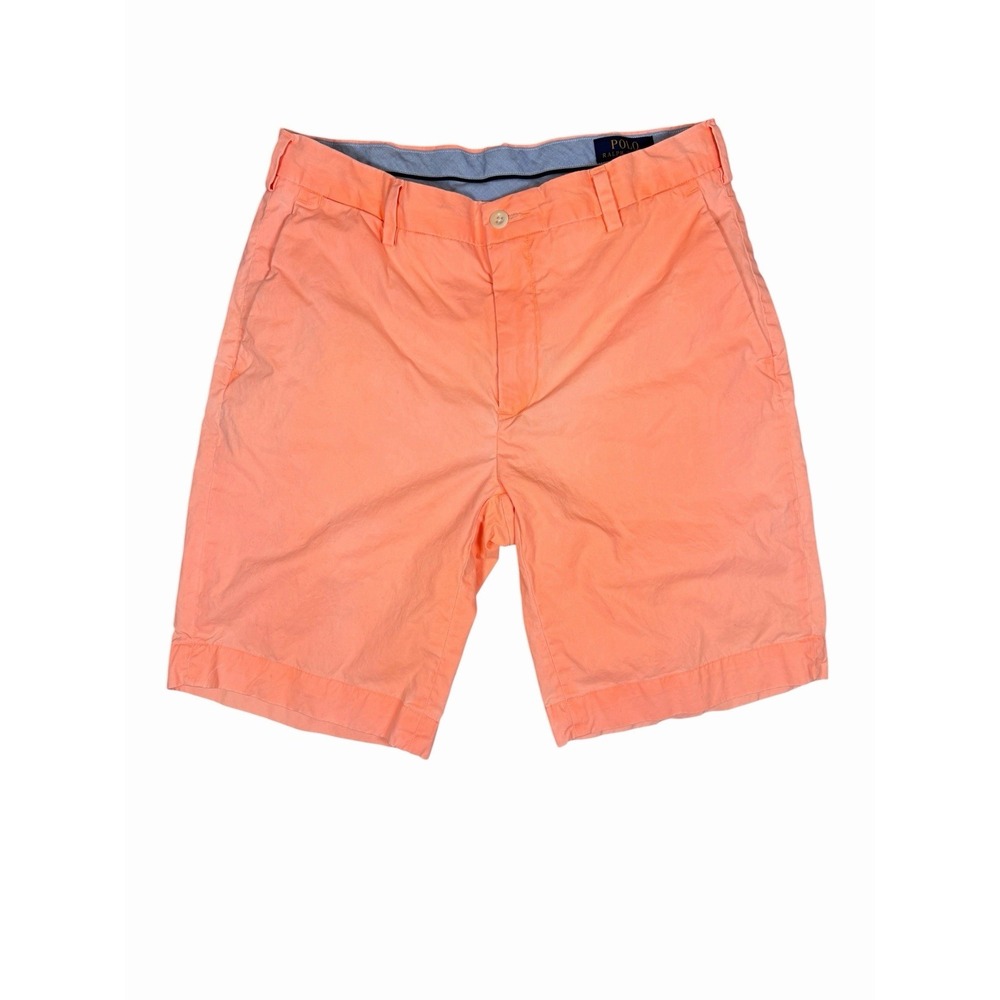 Polo Ralph Lauren Mens 31 Orange Pima Cotton Chino Shorts Classic Fit Preppy